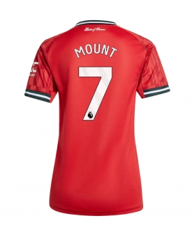 Manchester United Mason Mount #7 Maglia Gara Casa Repliche 2025-26 Donna Maniche Corte